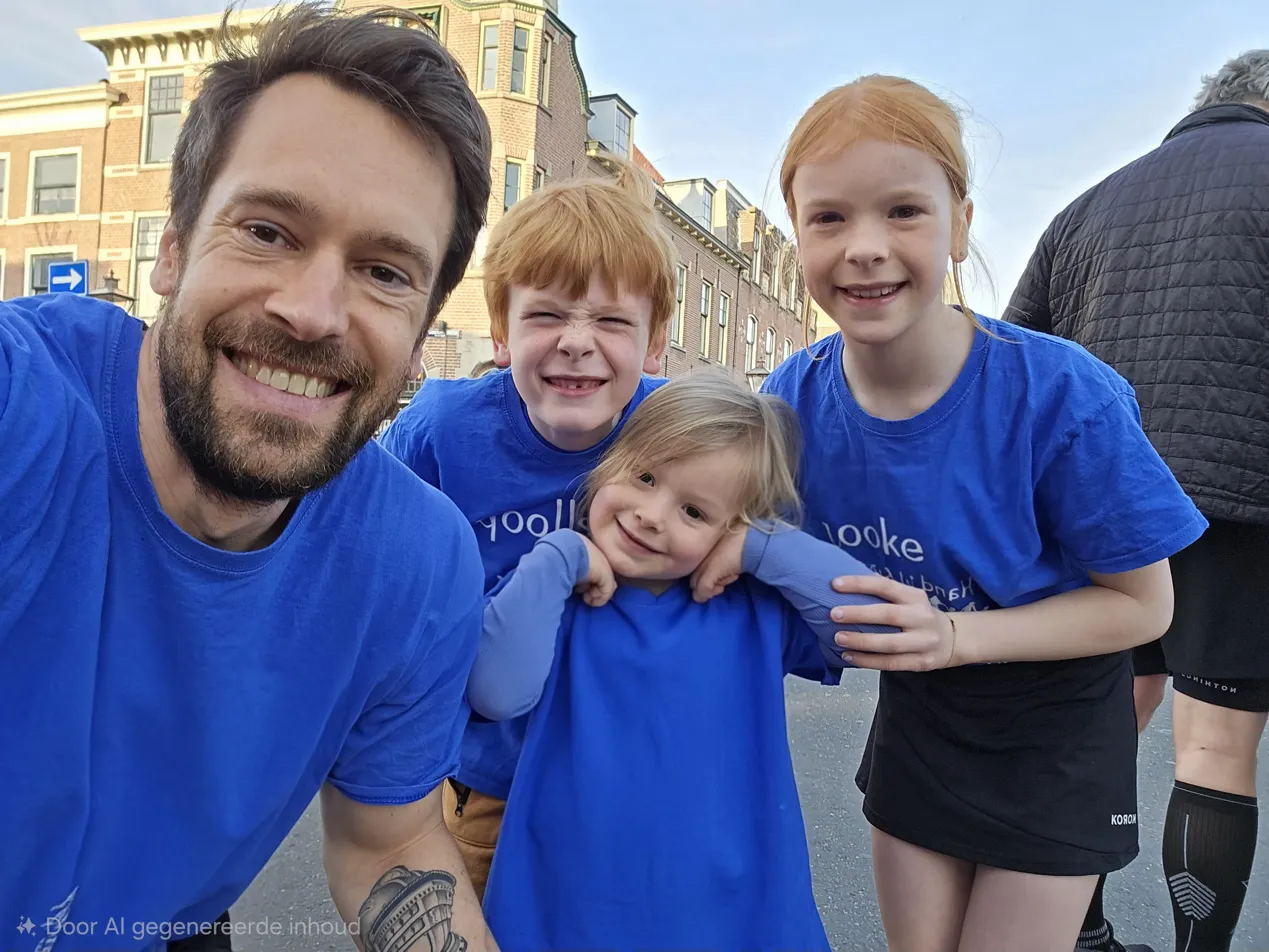 Jorit with his children Sarah, Jonah and Nore